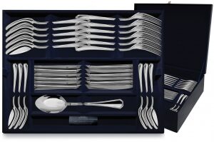Серебряный столовый набор "Элегант": вилка, ложка, нож, чайная ложка, 48 предметов