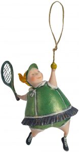 Ёлочная игрушка "Теннисистка"