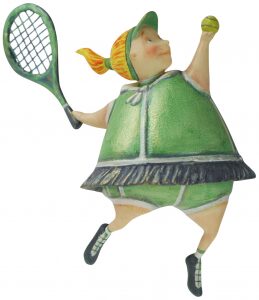 Ёлочная игрушка "Теннисистка"