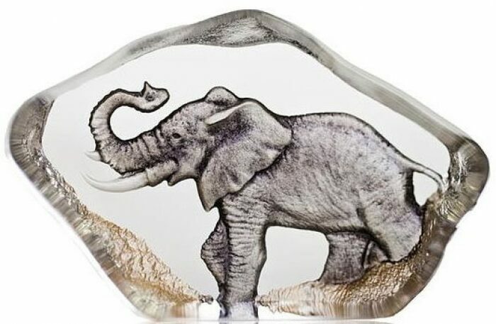 Скульптура "Слон" (миниатюра), серая