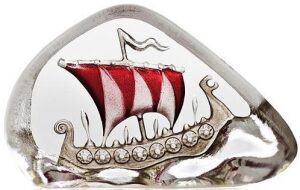 Скульптура "Корабль викингов" (миниатюра), красная