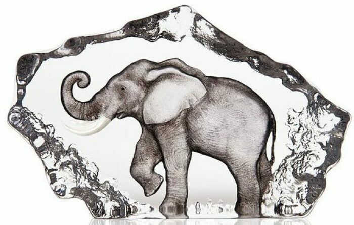 Скульптура "Слон", серая