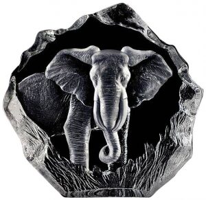 Скульптура из прозрачного хрусталя "Слон"