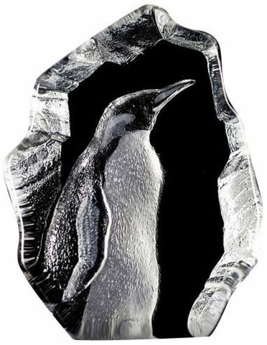 Скульптура из прозрачного хрусталя "Пингвин"