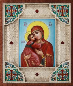 Владимирская икона Божией Матери (гальванопластика)