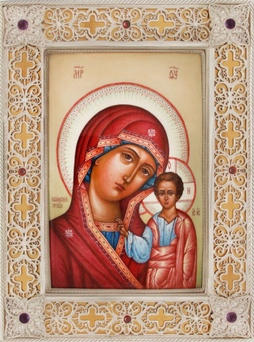 Казанская икона Божией Матери (финифть)