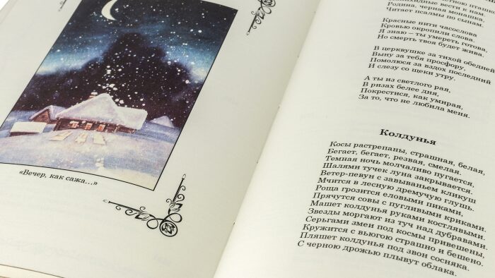 Книга в кожаном переплете "С. Есенин. Стихи. Проза. Поэзия"