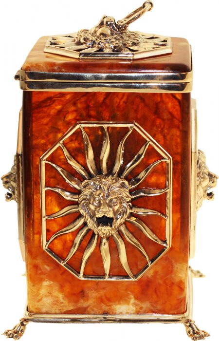 Коробка для чая из янтаря "Цезарь"