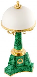 Настольная лампа "Виктория" из малахита (малая)