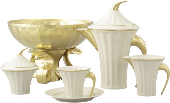 Чайный сервиз "Ancient Egypt" на 6 персон, белый с золотом