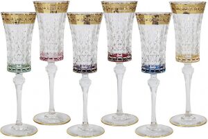 Набор из 6 бокалов для шампанского "Флоренция" цветная