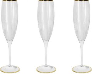 Набор из 6 бокалов для шампанского "Пиза" золото
