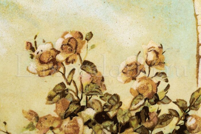 Картина из янтаря "Букет роз"