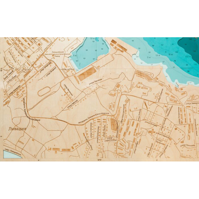 Карта бухты Гайдамак из дерева, на заказ