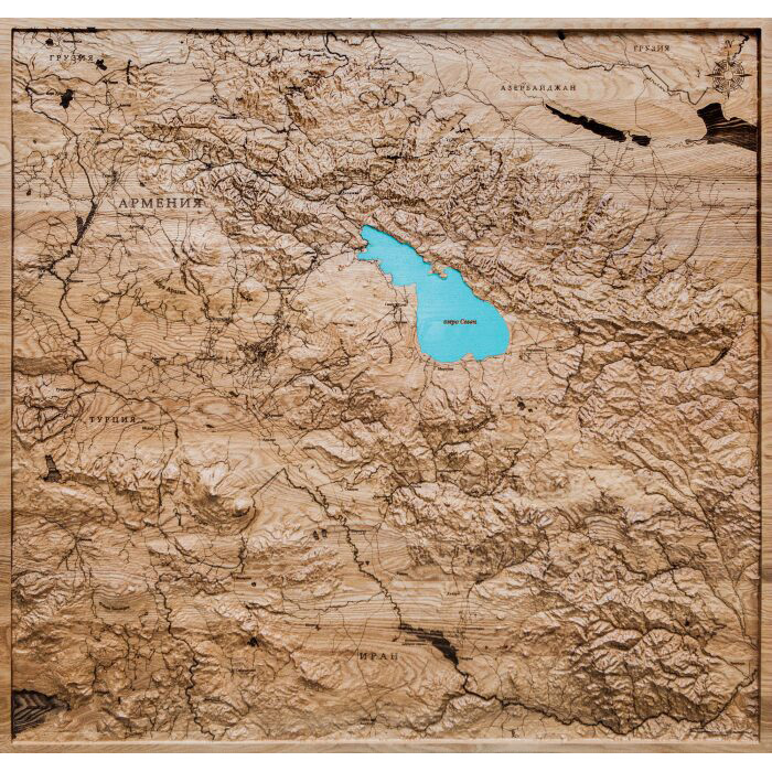 Карта Армении из дерева, на заказ