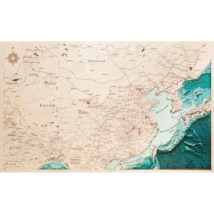 Карта Китая из дерева, на заказ