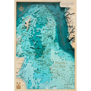 Карта Северного моря из дерева, на заказ