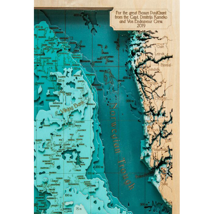Карта Северного моря из дерева, на заказ