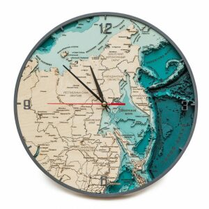 Часы из дерева "Дальневосточный федеральный округ" (малые)
