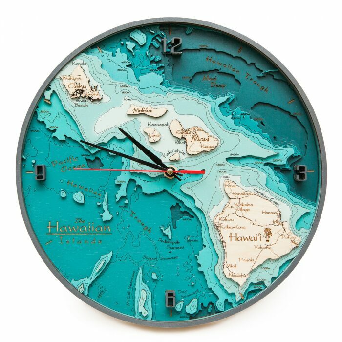 Часы из дерева "Гавайские острова"