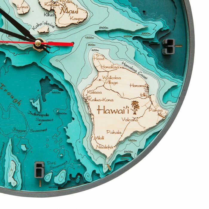 Часы из дерева "Гавайские острова"