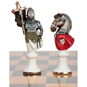 Коллекционный фарфоровые шахматы "Грюнвальдская битва"