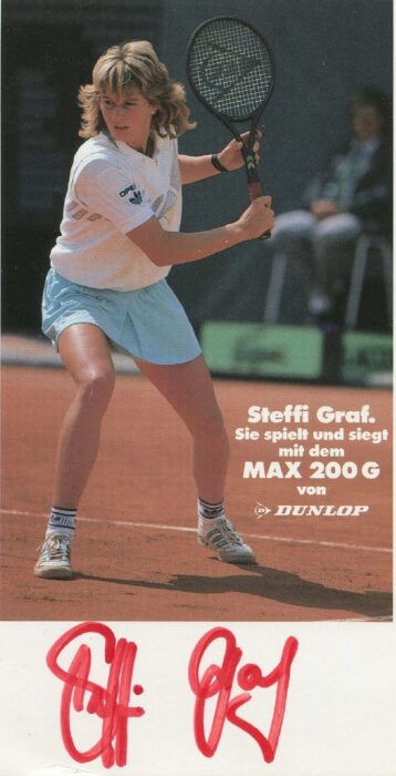 Фотография с автографом теннисистки Штеффи Граф