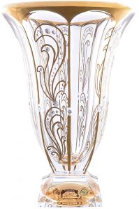 Хрустальная ваза для цветов "Diamond" 36см