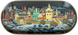 Шкатулка для украшений "Ярославль. Спасский монастырь" (Холуй)