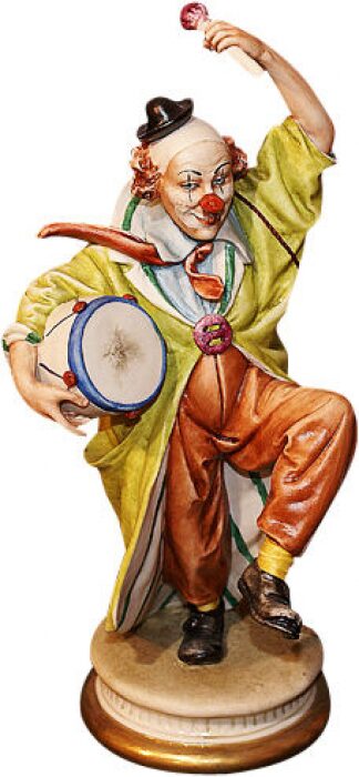 Статуэтка "Клоун с барабаном" разноцветная