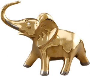 Статуэтка "Слон", цвет: золотой с платиновым