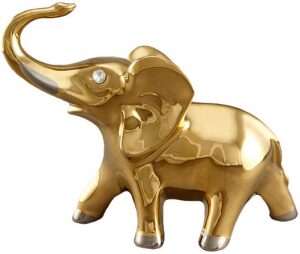 Статуэтка "Слон", цвет: золото с платиной