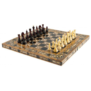 Шахматы из мирта и янтаря "Арабески-Марин"