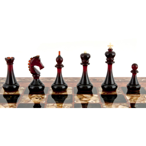Шахматы из вавоны и янтаря "Арабески-Тина"