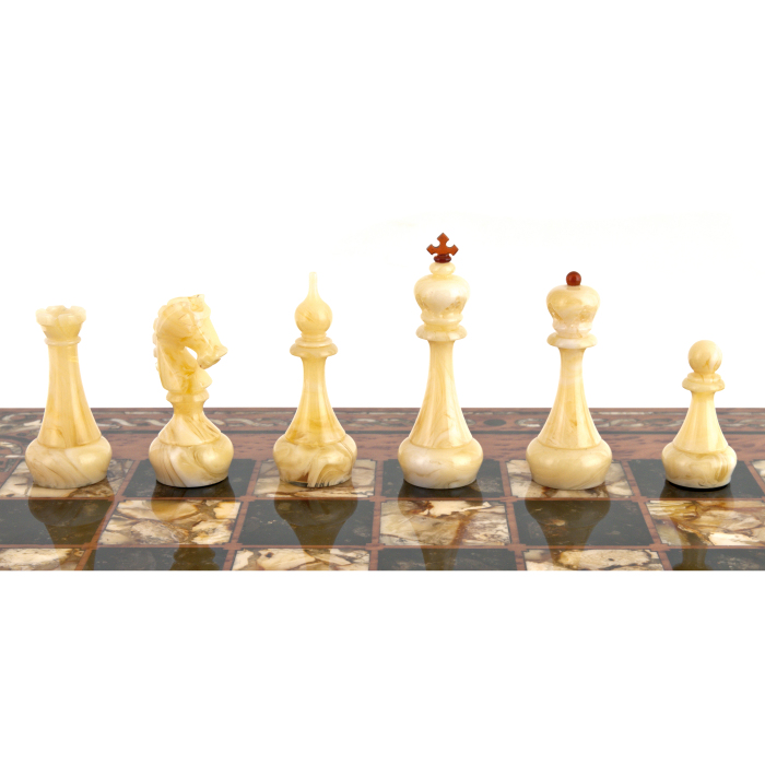 Шахматы из вавоны и янтаря "Арабески-Тина"