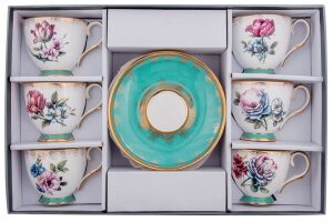 Чайный сервиз "Цветок Неаполя" на 6 персон (12 предметов)