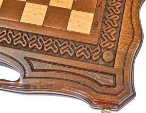 Игровой набор резной "Волна-2" средний (шахматы, нарды и шашки)