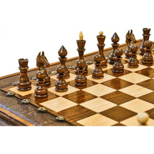Игровой набор резной "Дебют-1" (шахматы, нарды и шашки)