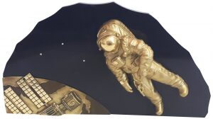 Сувенир из бронзы "Выход в космос"