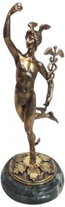 Статуэтка бронзовая "Бог торговли Гермес (Меркурий)"