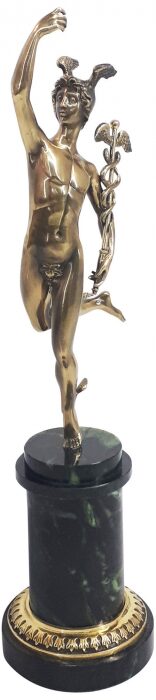 Статуэтка из бронзы "Бог торговли Меркурий (Гермес)"