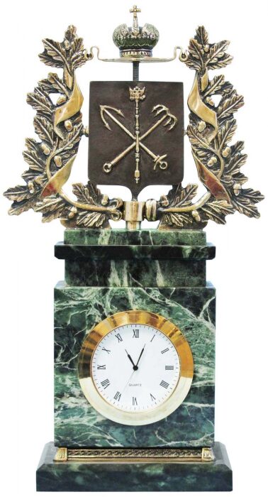Часы из бронзы "Губернские. Санкт-Петербург"