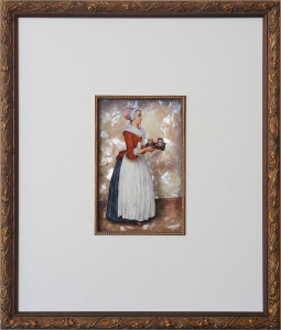 Копия картины Жан-Этьен Лиотара "Шоколадница" с перламутром