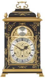 Каминные часы "Comitti Queen Anne in Chinoiserie Tiger Artwork" (черный)