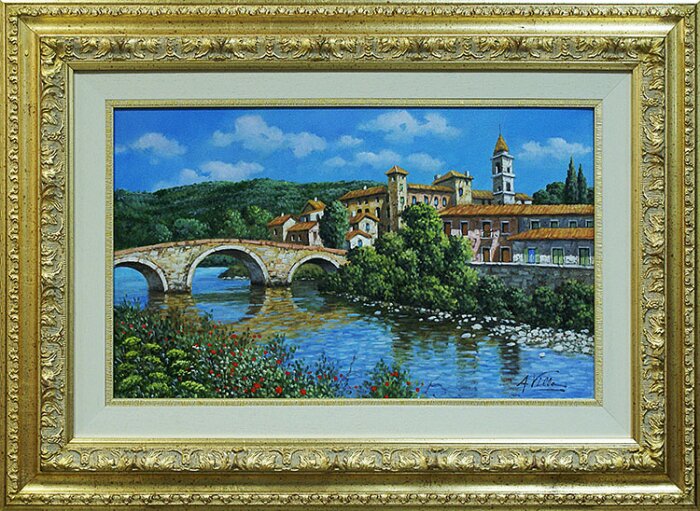 Картина "Через мост" Villa