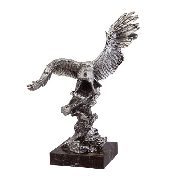 Скульптура "Орел" с посеребрением