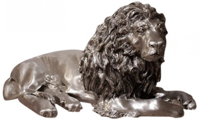 Скульптура "Сидящий лев" (коричневый)