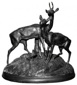 Скульптура "Олени на горе" (чугун)