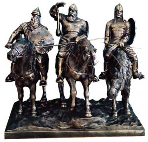 Скульптура "Три богатыря" (бронза)