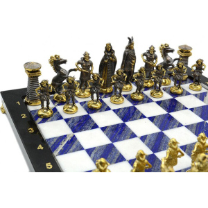 Шахматы из лазурита "Викинги"